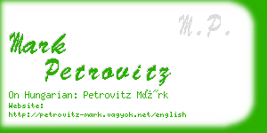 mark petrovitz business card